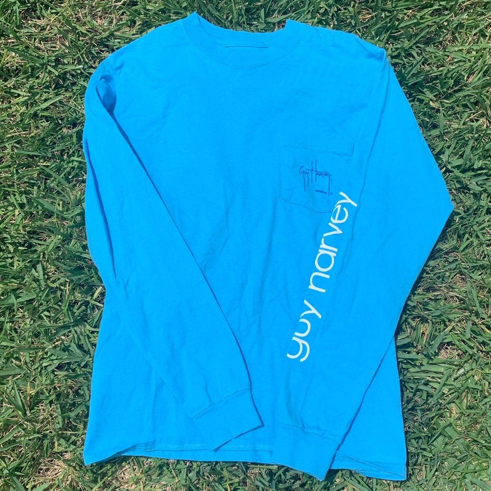 Long Sleeve Guy Harvey Pocket Tee! Men’s Small.